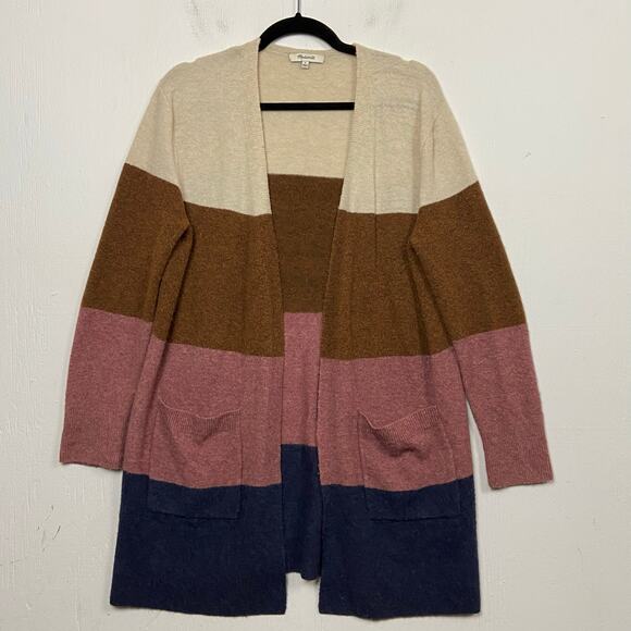 Madewell Kent Wool Alpaca Cardigan Sweater Coziest Yarn Heather Quinoa Small - Picture 3 of 11